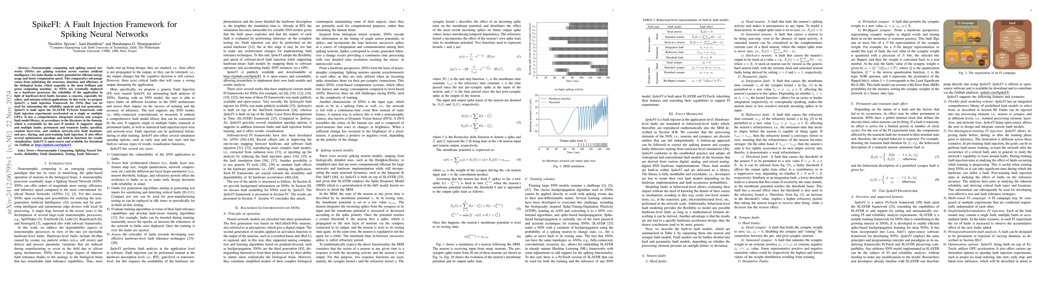 Thumbnail for SpikeFI: A Fault Injection Framework for Spiking Neural Networks