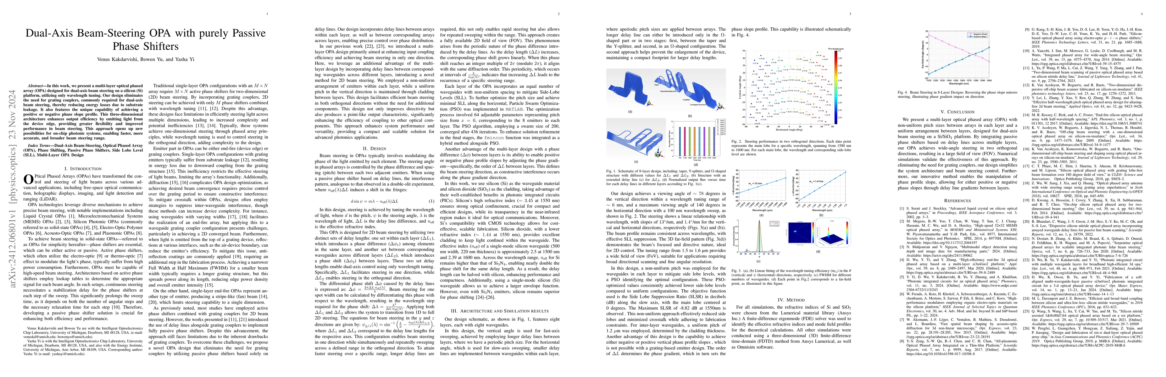 Thumbnail for Dual-Axis Beam-Steering OPA with purely Passive Phase Shifters