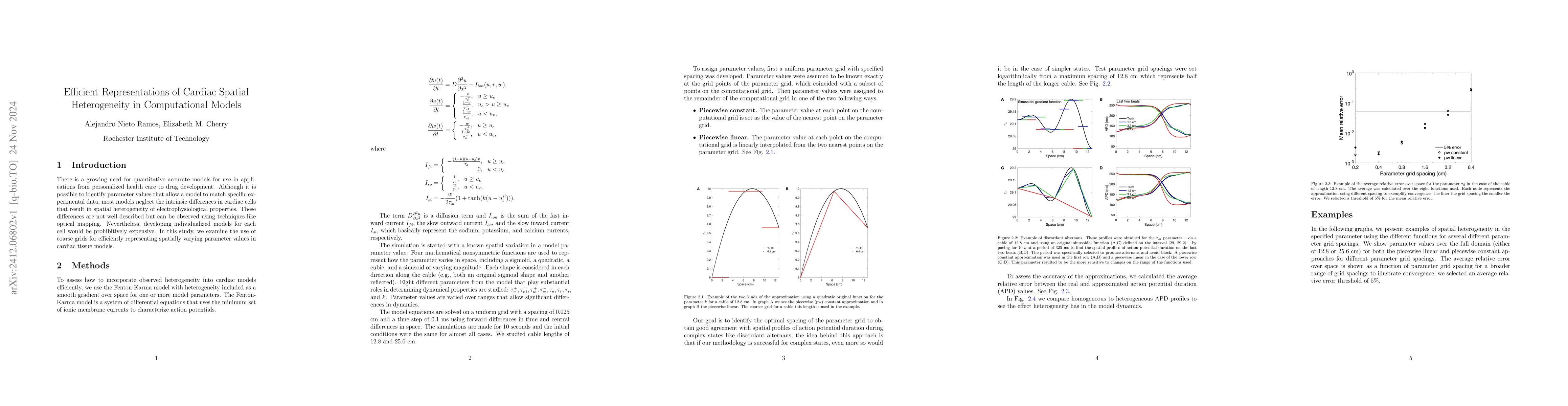 Thumbnail for Efficient Representations of Cardiac Spatial Heterogeneity in
  Computational Models