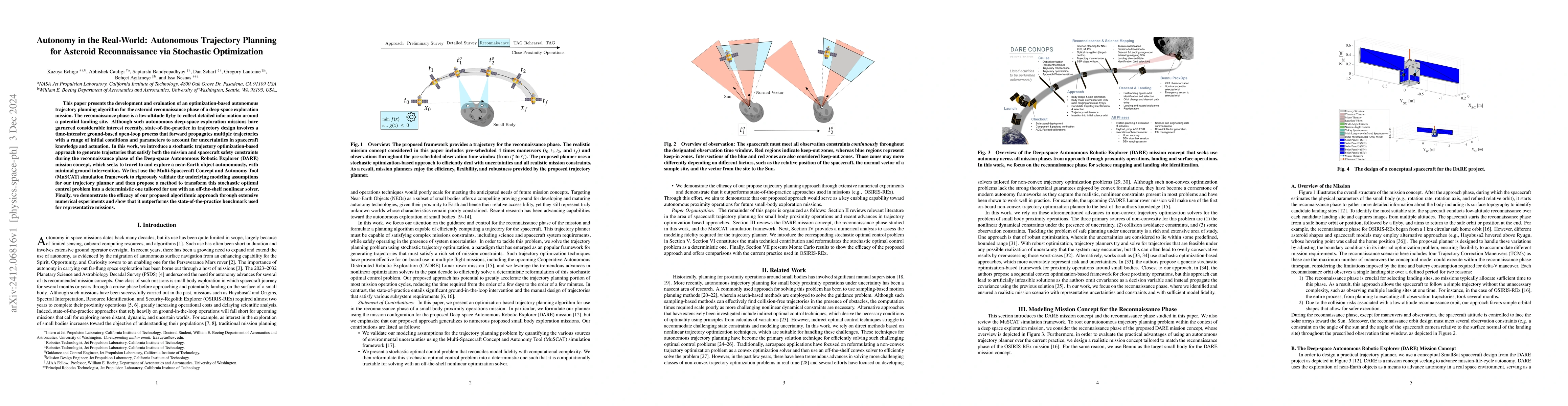 Thumbnail for Autonomy in the Real-World: Autonomous Trajectory Planning for Asteroid
  Reconnaissance via Stochastic Optimization