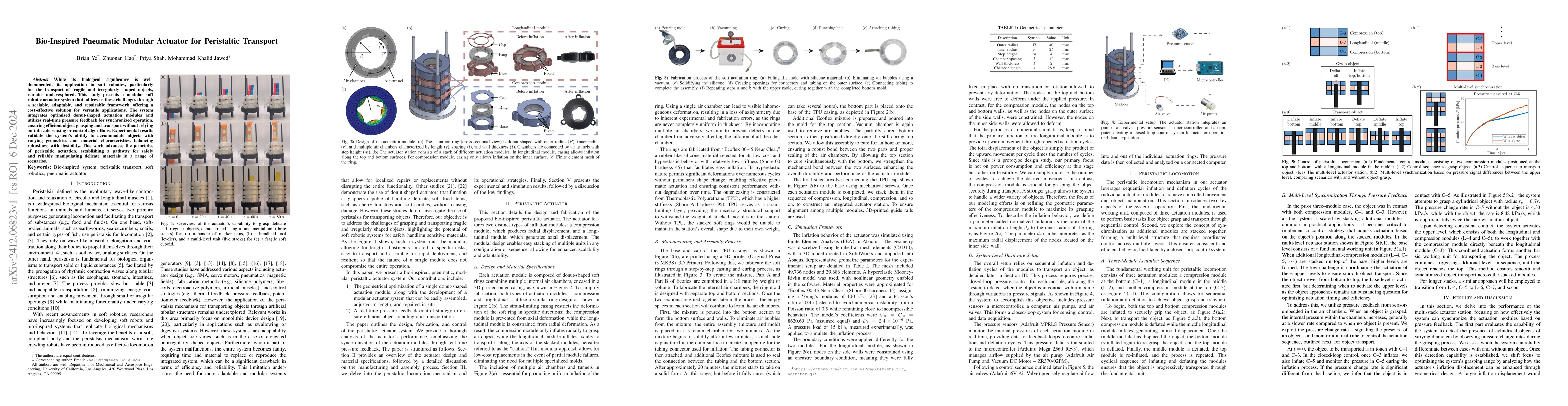 Thumbnail for Bio-Inspired Pneumatic Modular Actuator for Peristaltic Transport