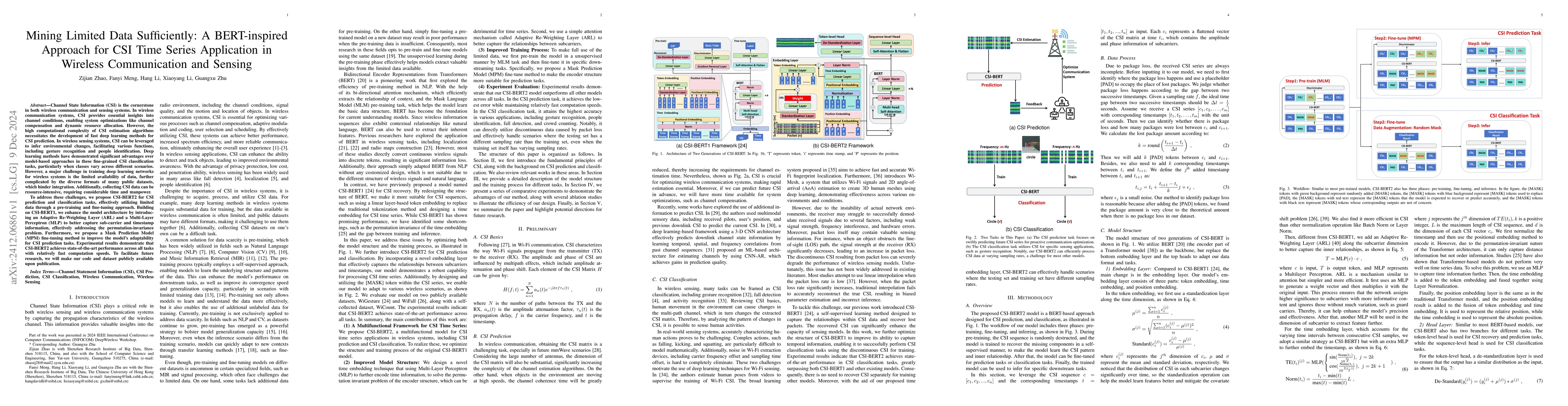 Thumbnail for Mining Limited Data Sufficiently: A BERT-inspired Approach for CSI Time
  Series Application in Wireless Communication and Sensing