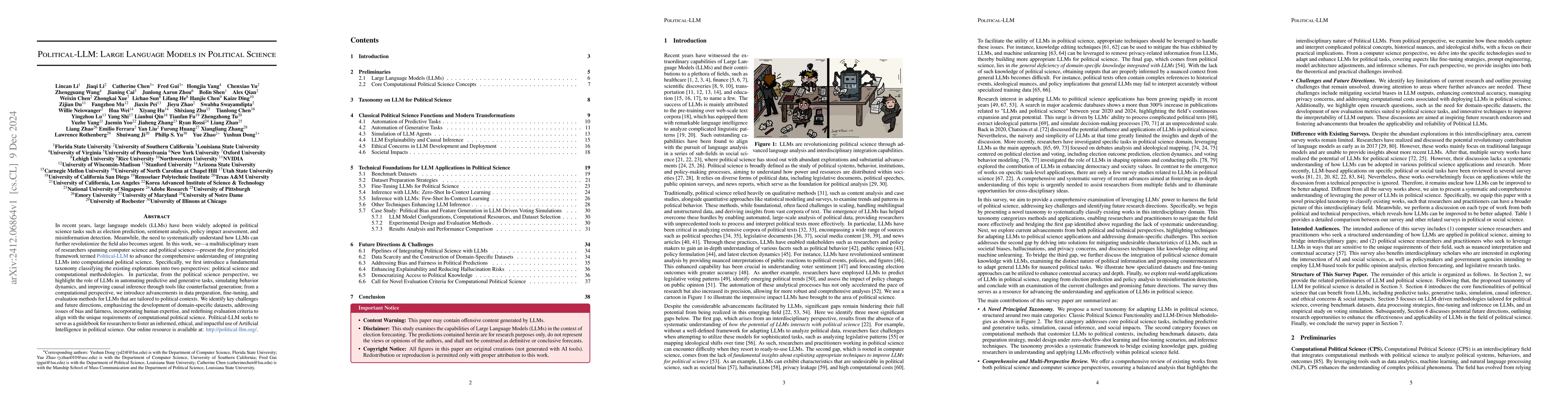 Thumbnail for Political-LLM: Large Language Models in Political Science