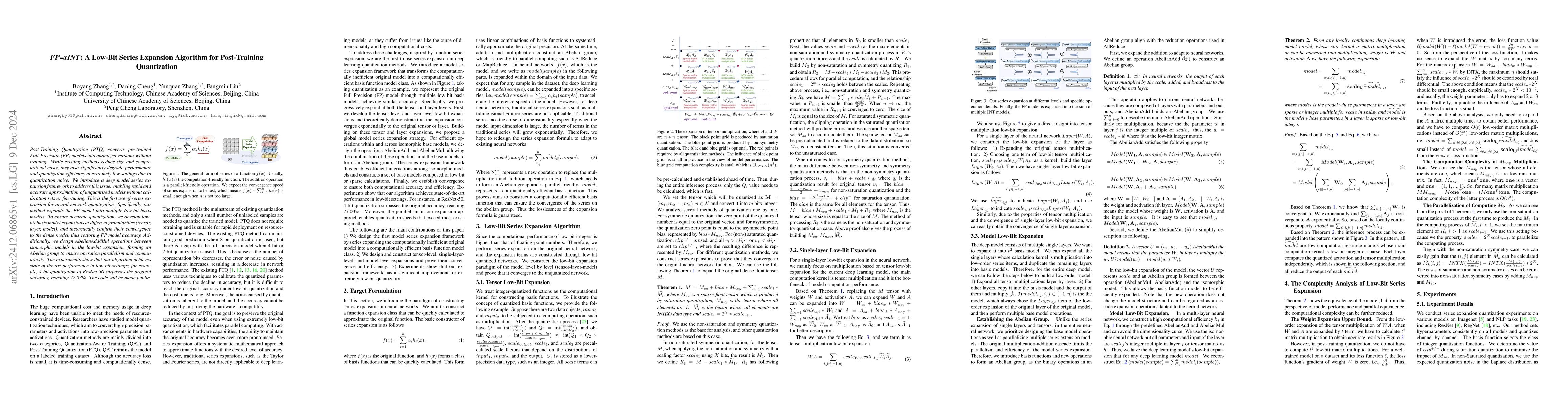 Thumbnail for FP=xINT:A Low-Bit Series Expansion Algorithm for Post-Training
  Quantization