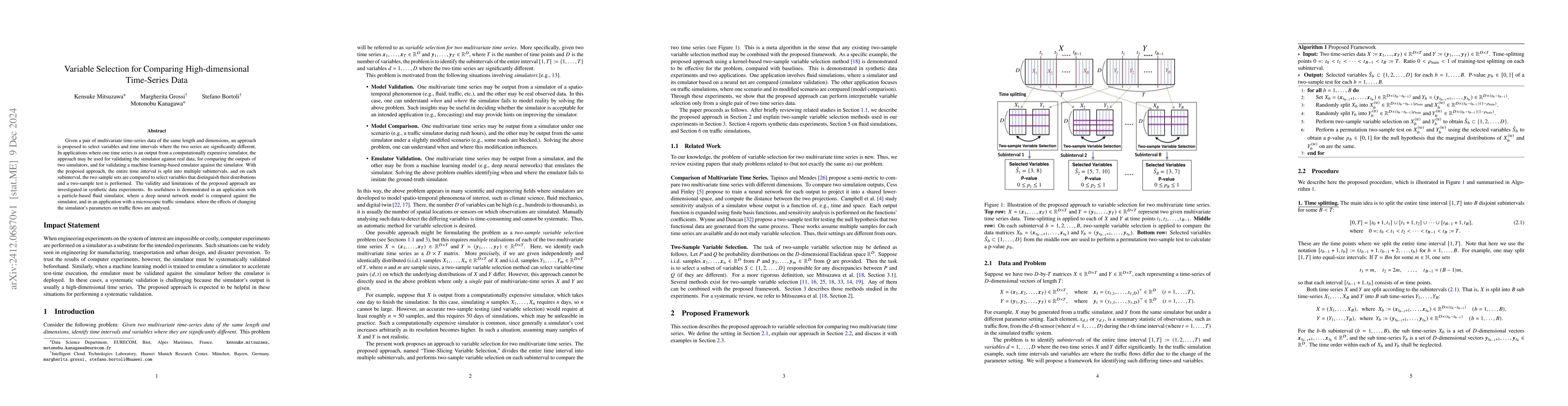 Thumbnail for Variable Selection for Comparing High-dimensional Time-Series Data
