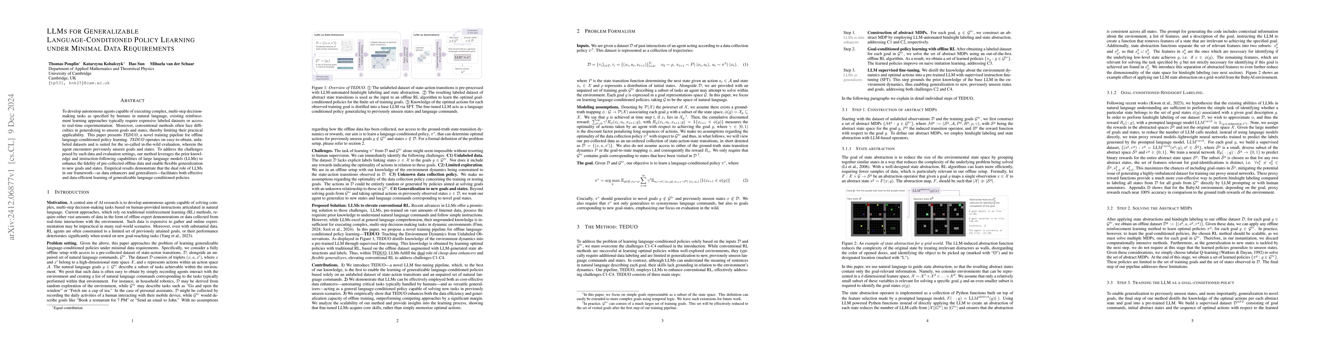 Thumbnail for LLMs for Generalizable Language-Conditioned Policy Learning under
  Minimal Data Requirements