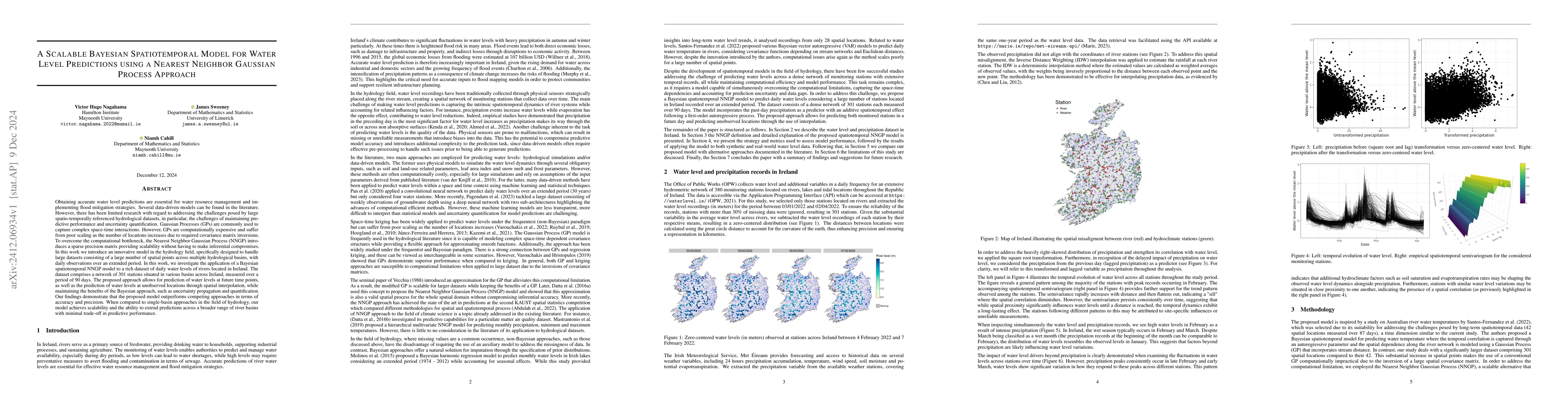 Thumbnail for A Scalable Bayesian Spatiotemporal Model for Water Level Predictions
  using a Nearest Neighbor Gaussian Process Approach