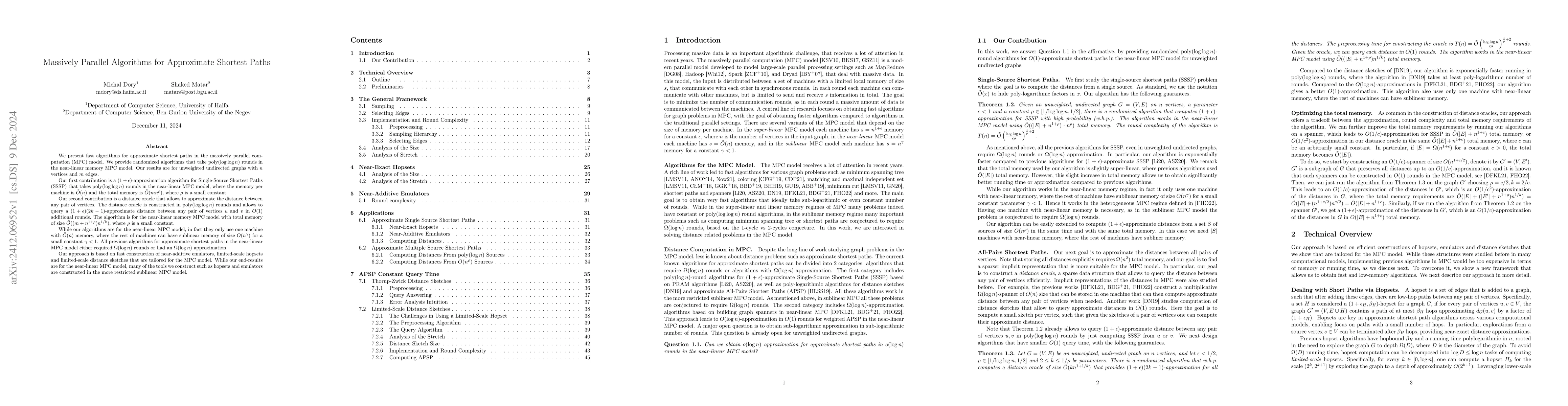 Thumbnail for Massively Parallel Algorithms for Approximate Shortest Paths