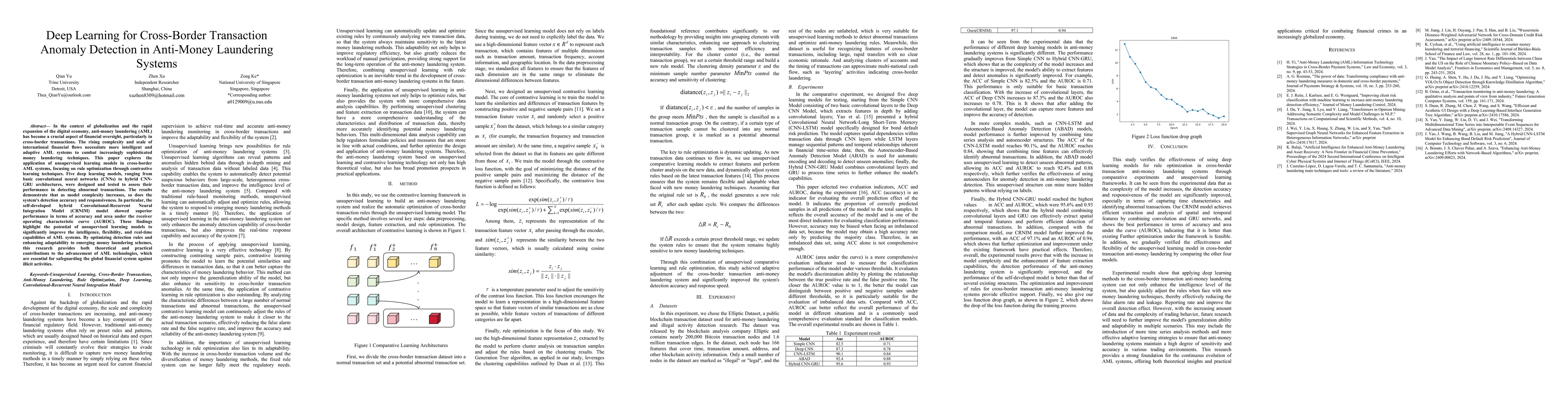 Thumbnail for Deep Learning for Cross-Border Transaction Anomaly Detection in
  Anti-Money Laundering Systems