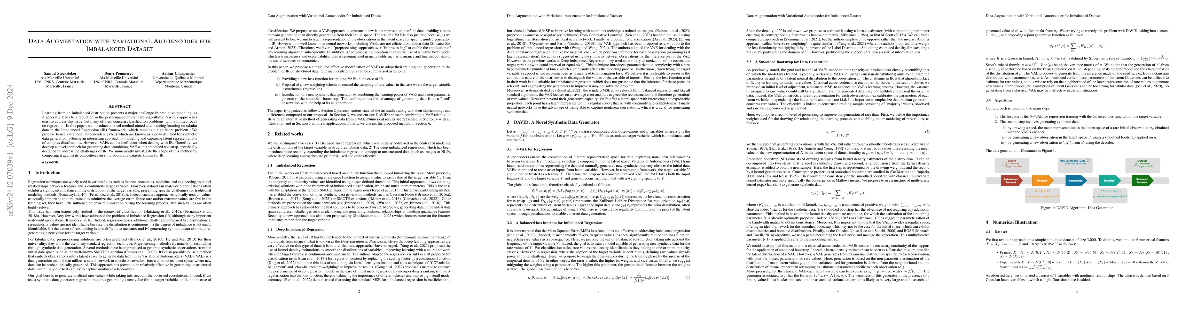 Thumbnail for Data Augmentation with Variational Autoencoder for Imbalanced Dataset