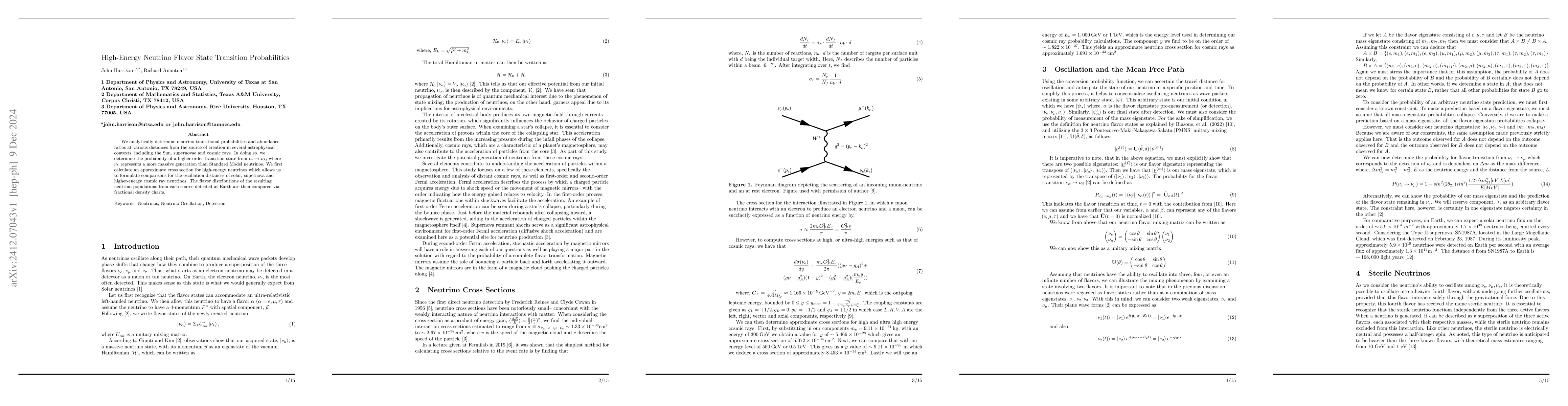 Thumbnail for High-Energy Neutrino Flavor State Transition Probabilities