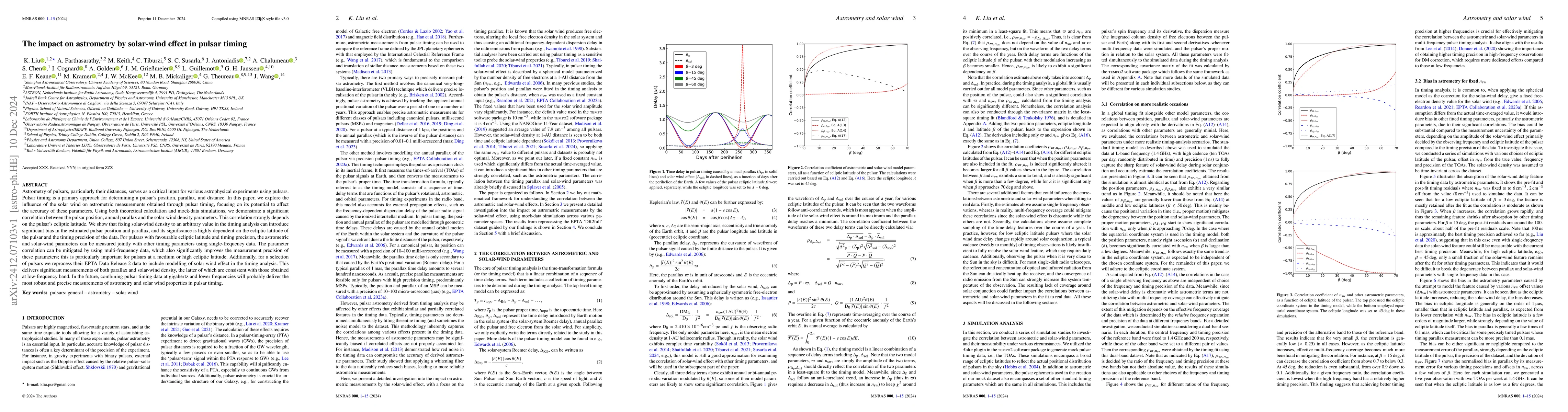 Thumbnail for The impact on astrometry by solar-wind effect in pulsar timing