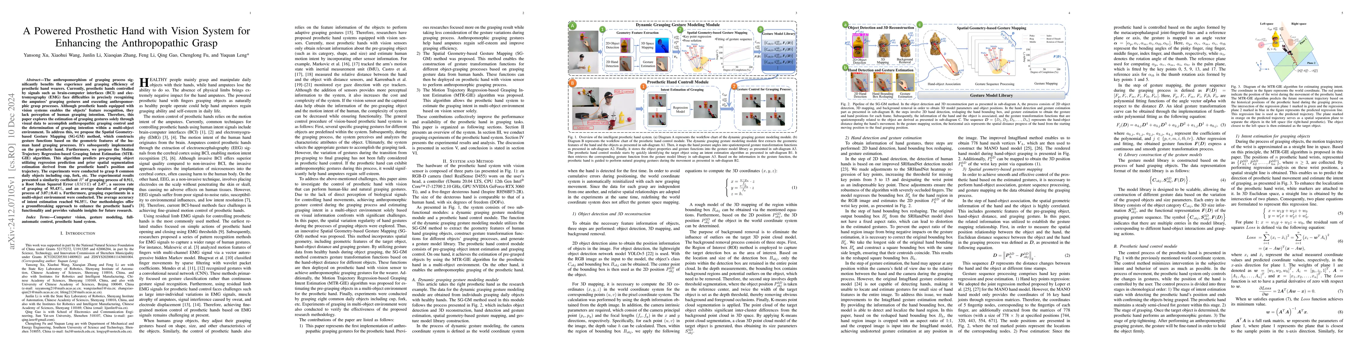 Thumbnail for A Powered Prosthetic Hand with Vision System for Enhancing the
  Anthropopathic Grasp