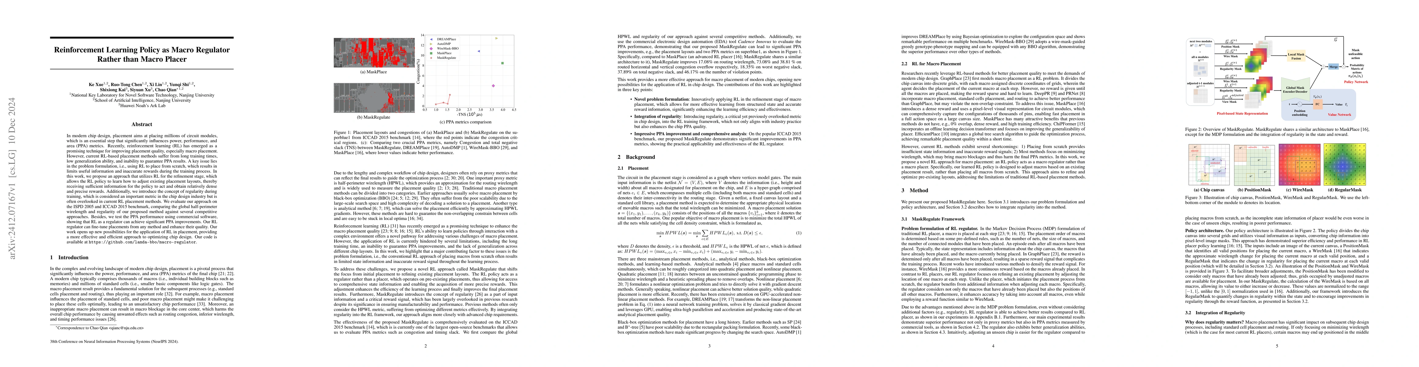 Thumbnail for Reinforcement Learning Policy as Macro Regulator Rather than Macro
  Placer