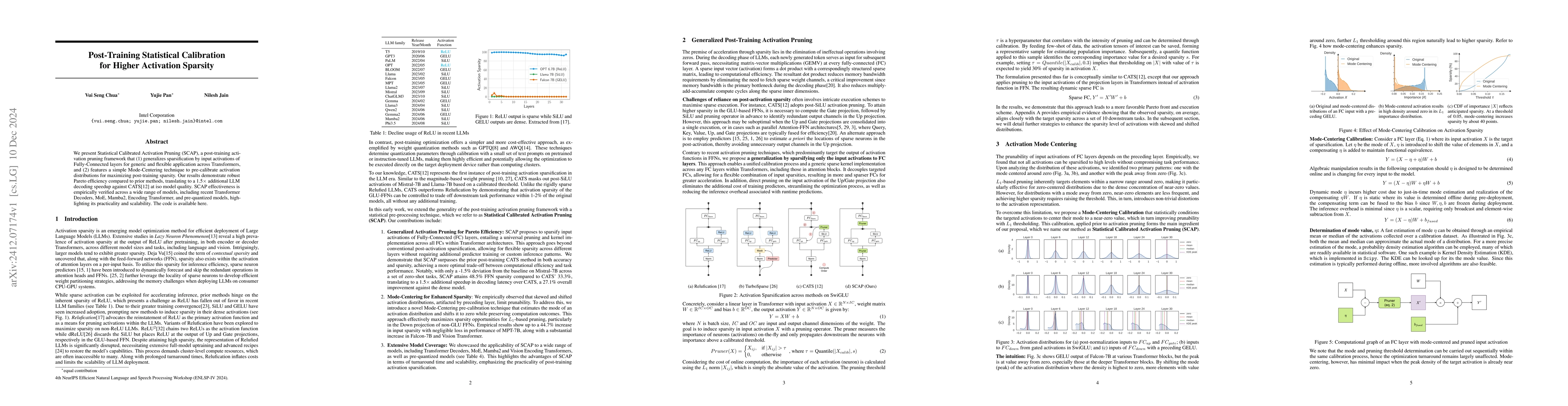 Thumbnail for Post-Training Statistical Calibration for Higher Activation Sparsity