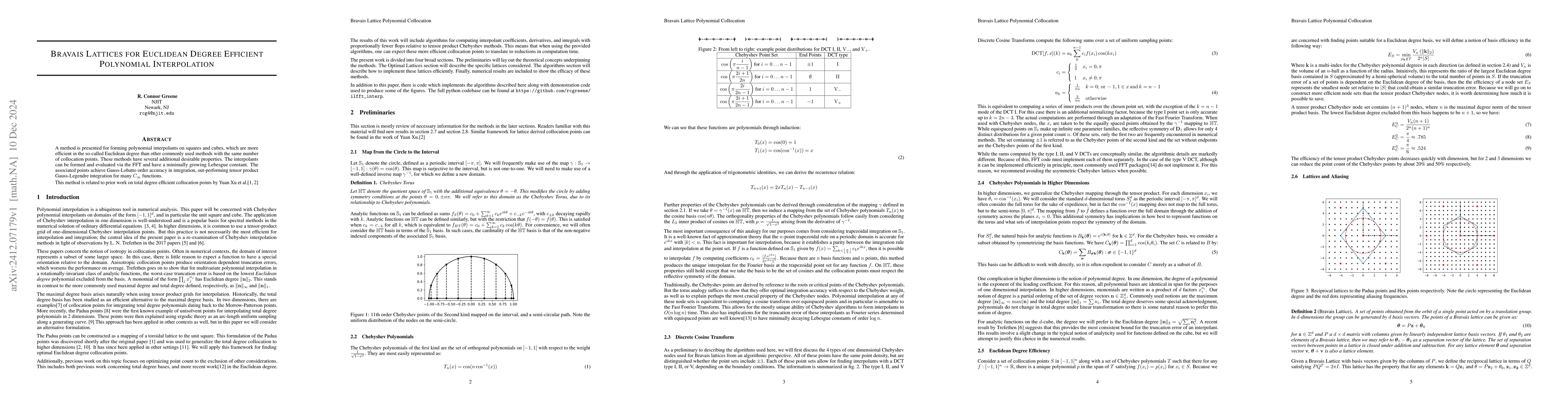 Thumbnail for Bravais Lattices for Euclidean Degree Efficient Polynomial Interpolation