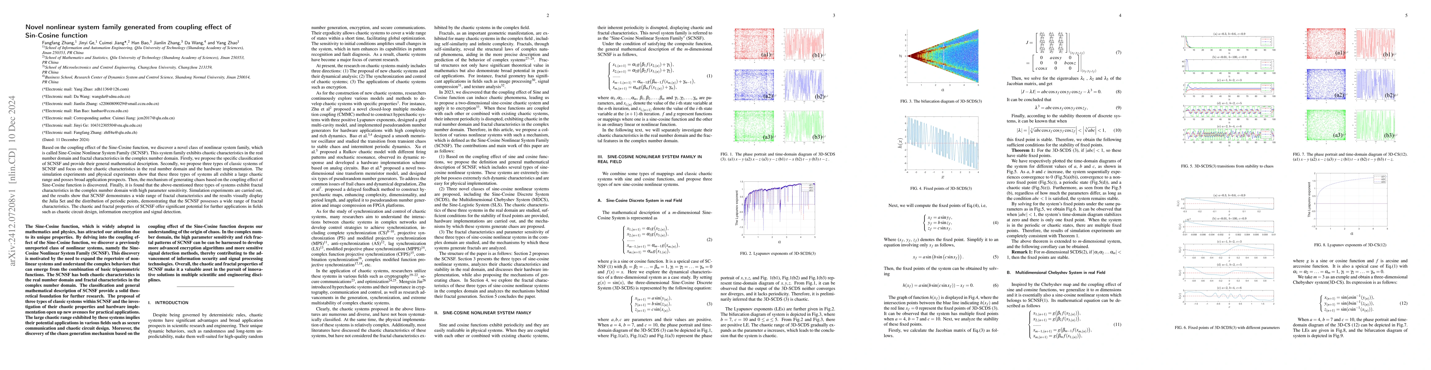 Thumbnail for Novel nonlinear system family generated from coupling effect of
  Sin-Cosine function