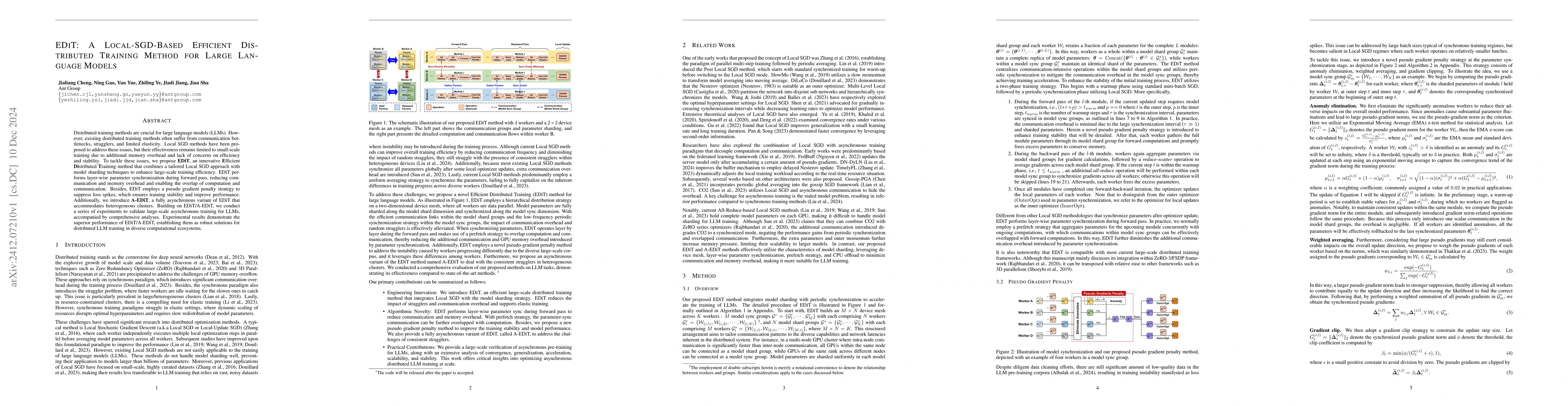 Thumbnail for EDiT: A Local-SGD-Based Efficient Distributed Training Method for Large
  Language Models