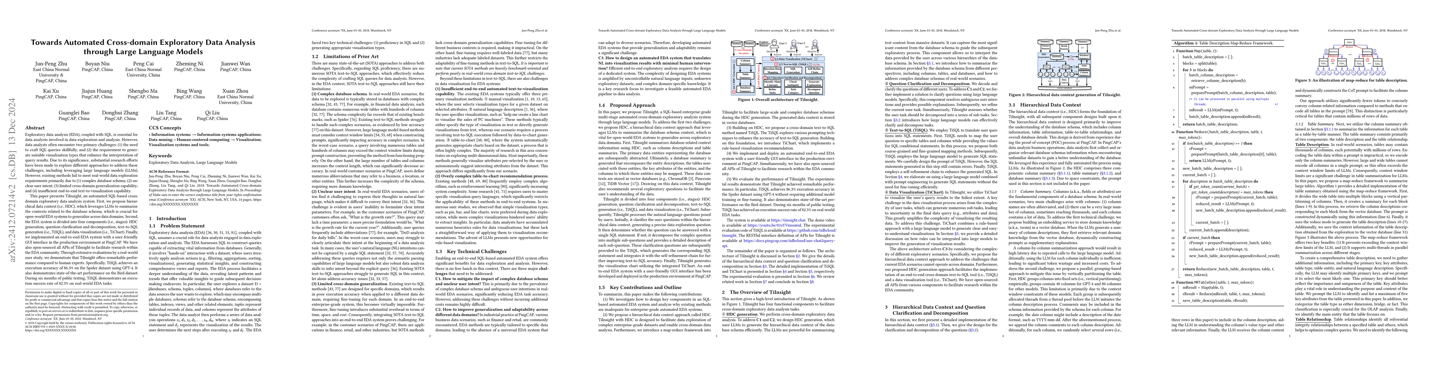 Thumbnail for Towards Automated Cross-domain Exploratory Data Analysis through Large
  Language Models
