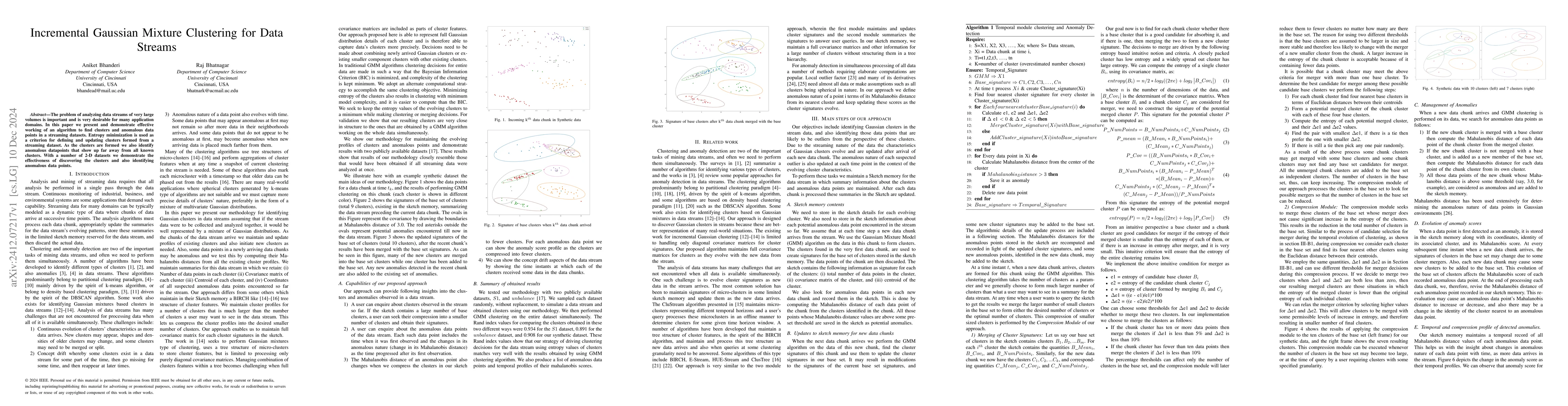 Thumbnail for Incremental Gaussian Mixture Clustering for Data Streams