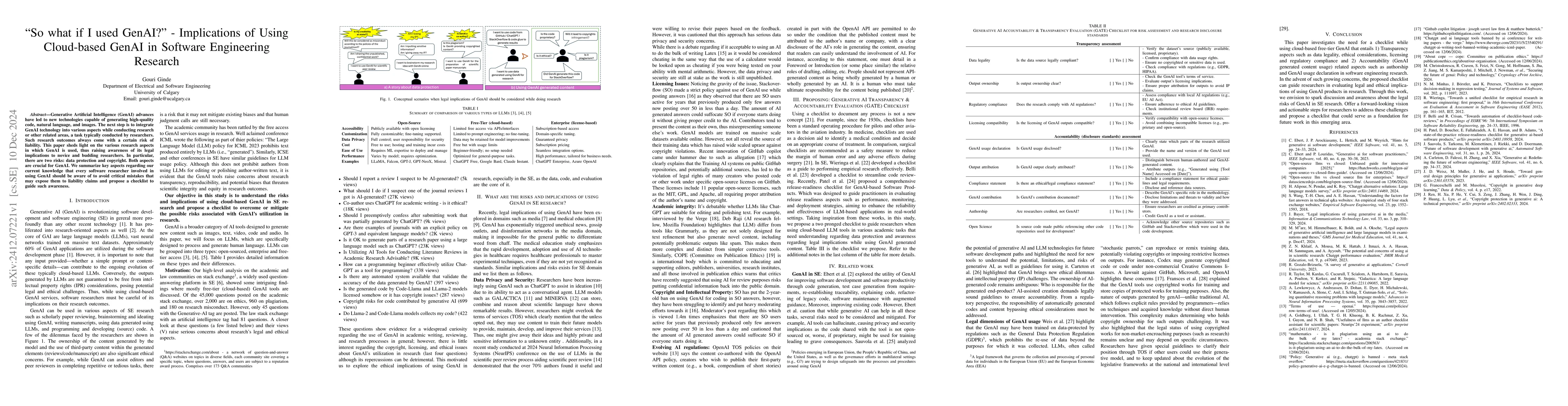 Thumbnail for "So what if I used GenAI?" -- Implications of Using Cloud-based GenAI in
  Software Engineering Research