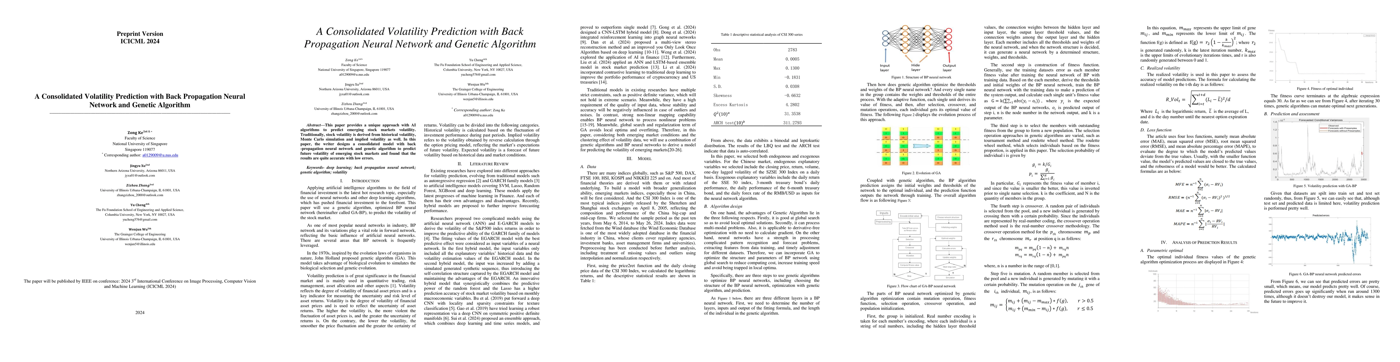 Thumbnail for A Consolidated Volatility Prediction with Back Propagation Neural
  Network and Genetic Algorithm