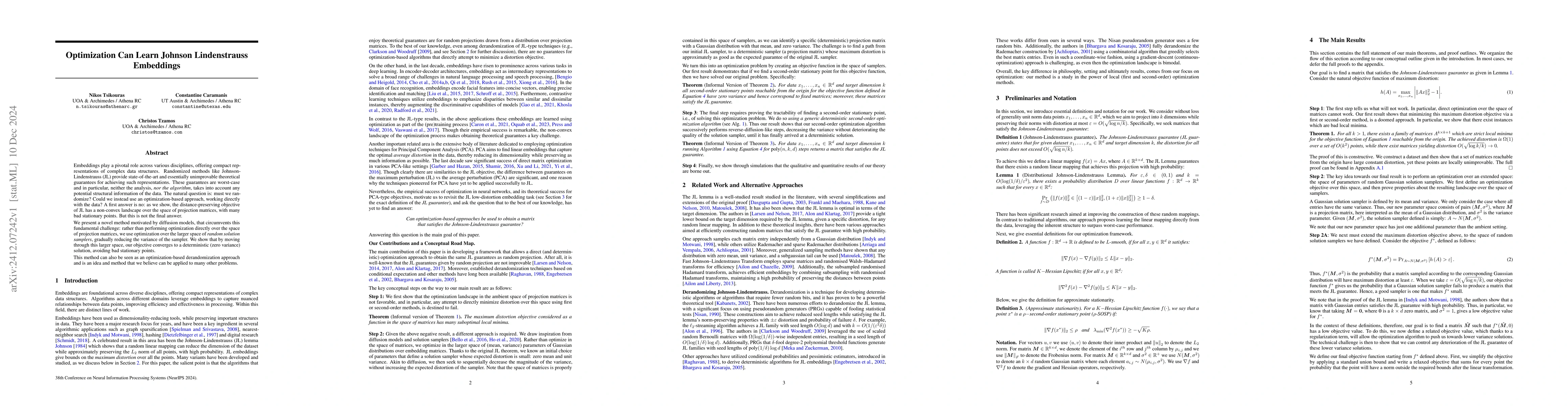 Thumbnail for Optimization Can Learn Johnson Lindenstrauss Embeddings