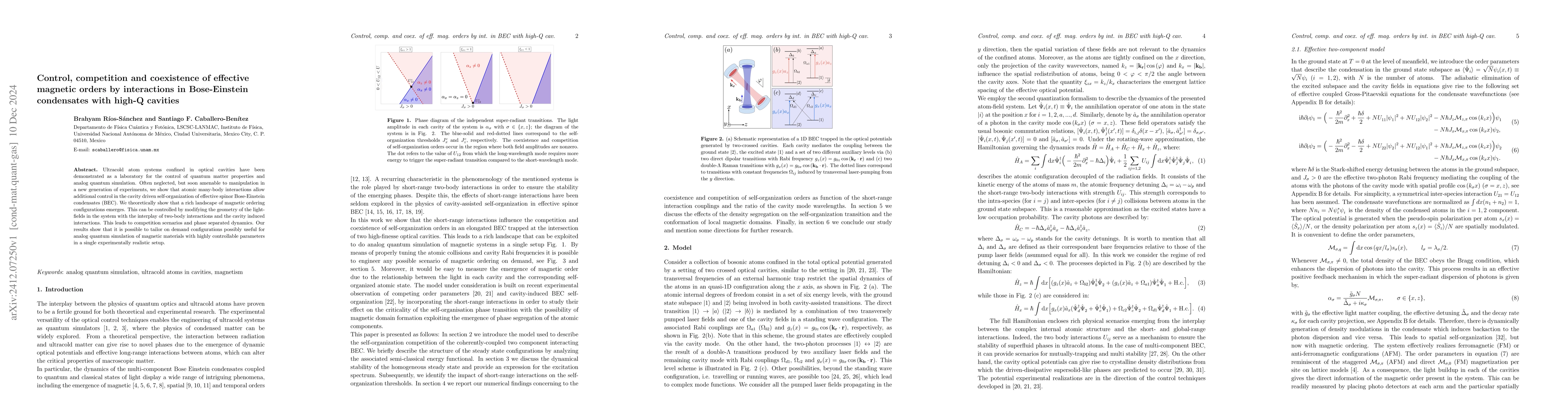 Thumbnail for Control, competition and coexistence of effective magnetic orders by
  interactions in Bose-Einstein condensates with high-Q cavities