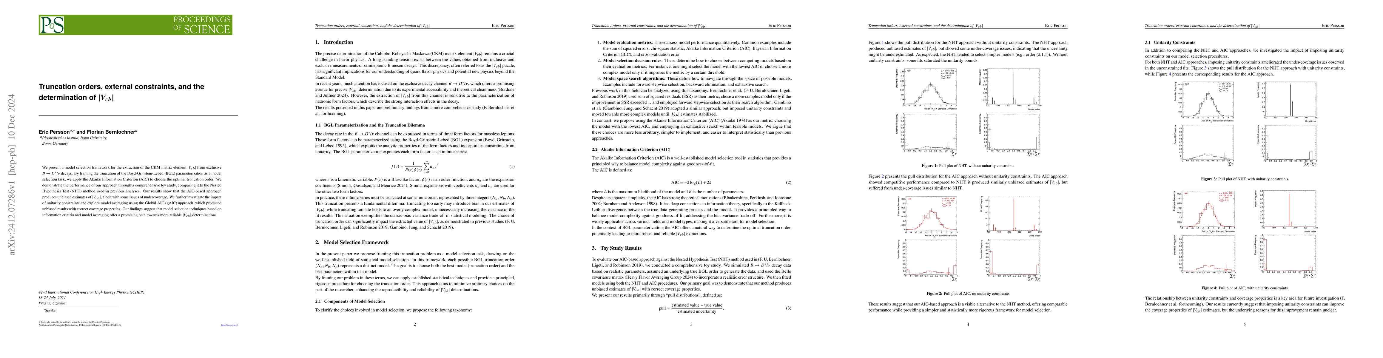 Thumbnail for Truncation orders, external constraints, and the determination of
  $|V_{cb}|$