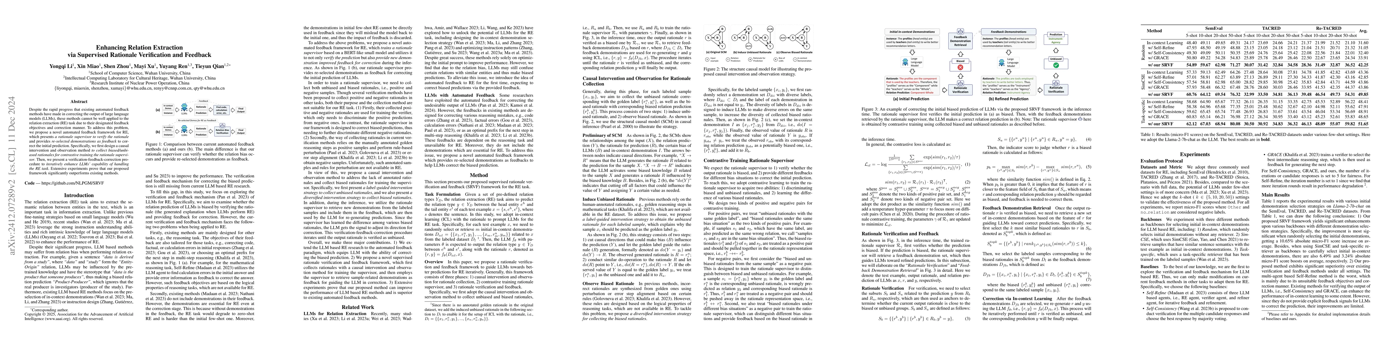 Thumbnail for Enhancing Relation Extraction via Supervised Rationale Verification and
  Feedback