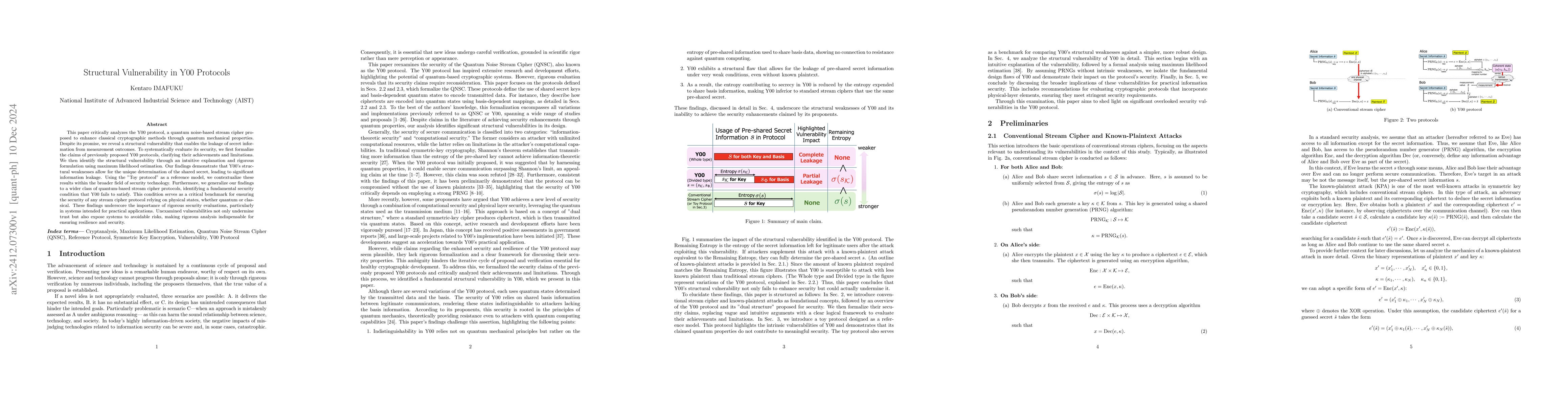 Thumbnail for Structural Vulnerability in Y00 Protocols