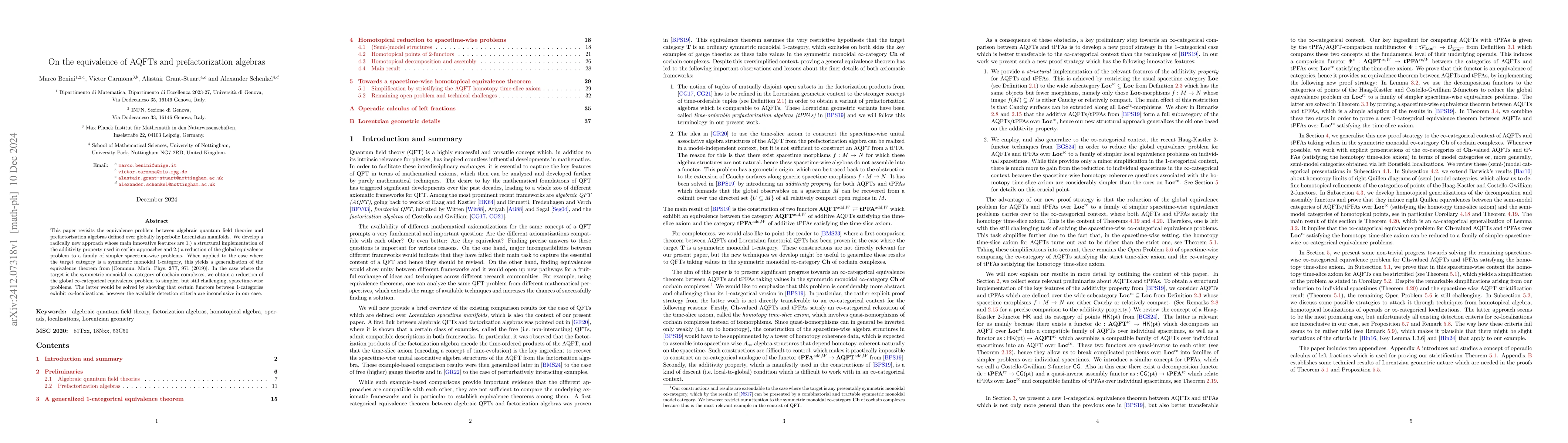 Thumbnail for On the equivalence of AQFTs and prefactorization algebras