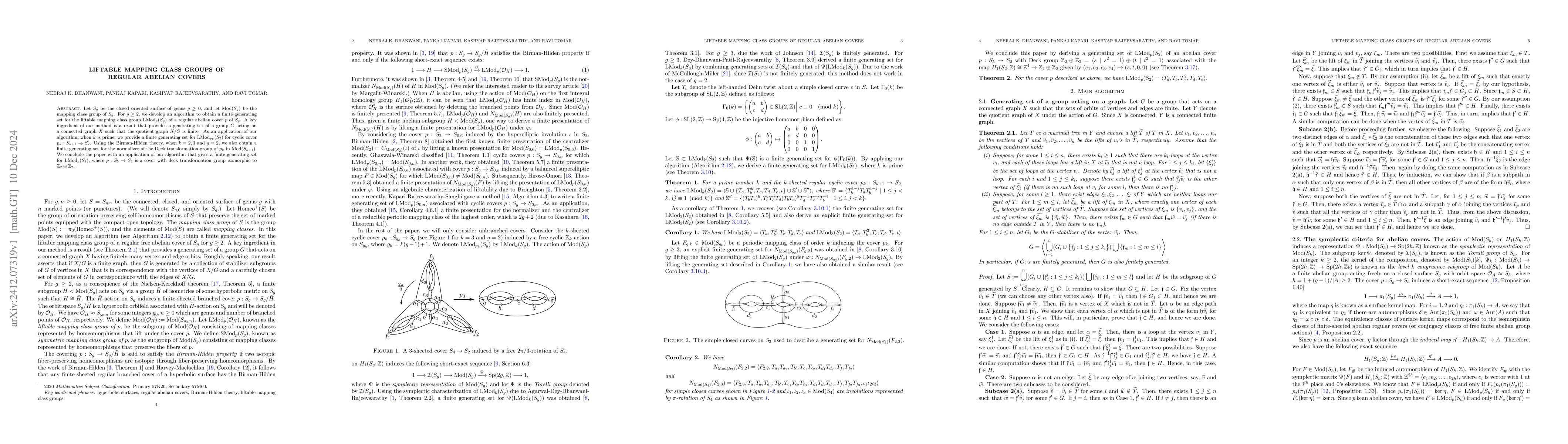 Thumbnail for Liftable mapping class groups of regular abelian covers