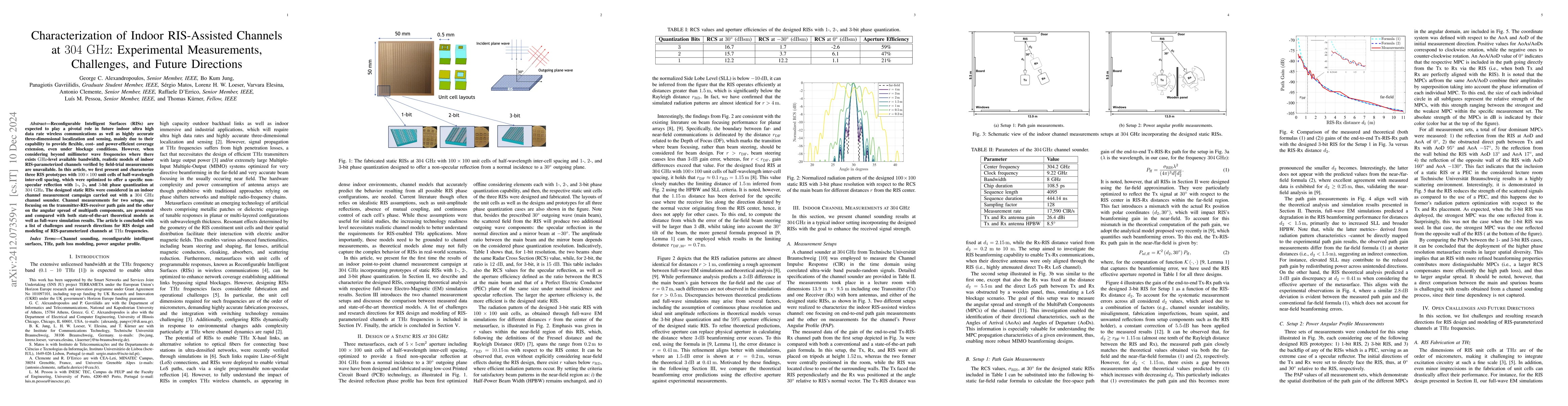 Thumbnail for Characterization of Indoor RIS-Assisted Channels at 304 GHz:
  Experimental Measurements, Challenges, and Future Directions
