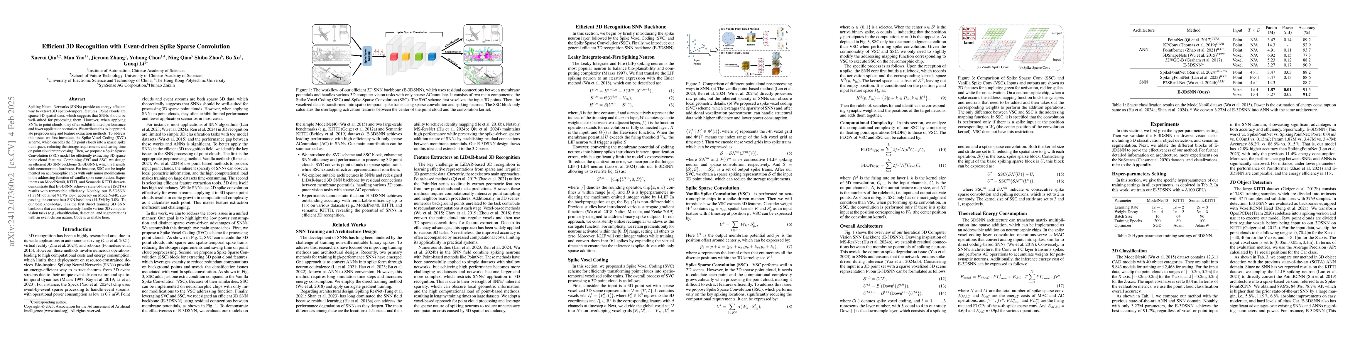 Thumbnail for Efficient 3D Recognition with Event-driven Spike Sparse Convolution
