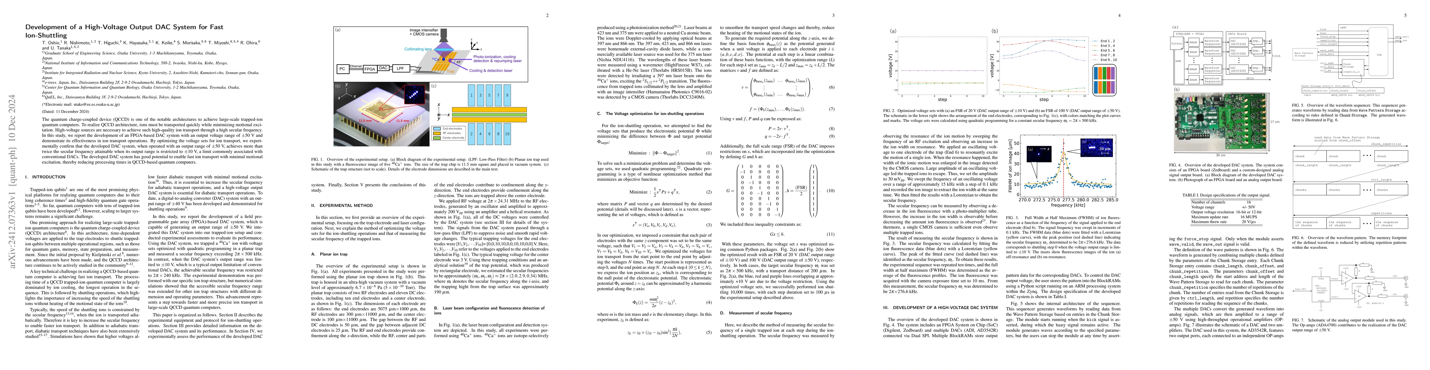 Thumbnail for Development of a High-Voltage Output DAC System for Fast Ion-Shuttling