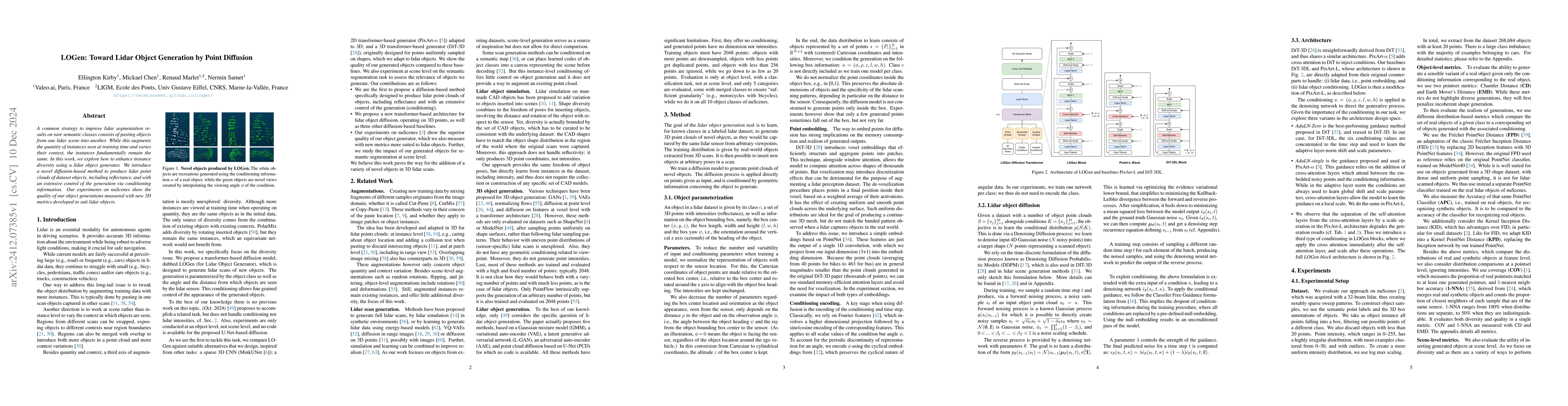 Thumbnail for LOGen: Toward Lidar Object Generation by Point Diffusion