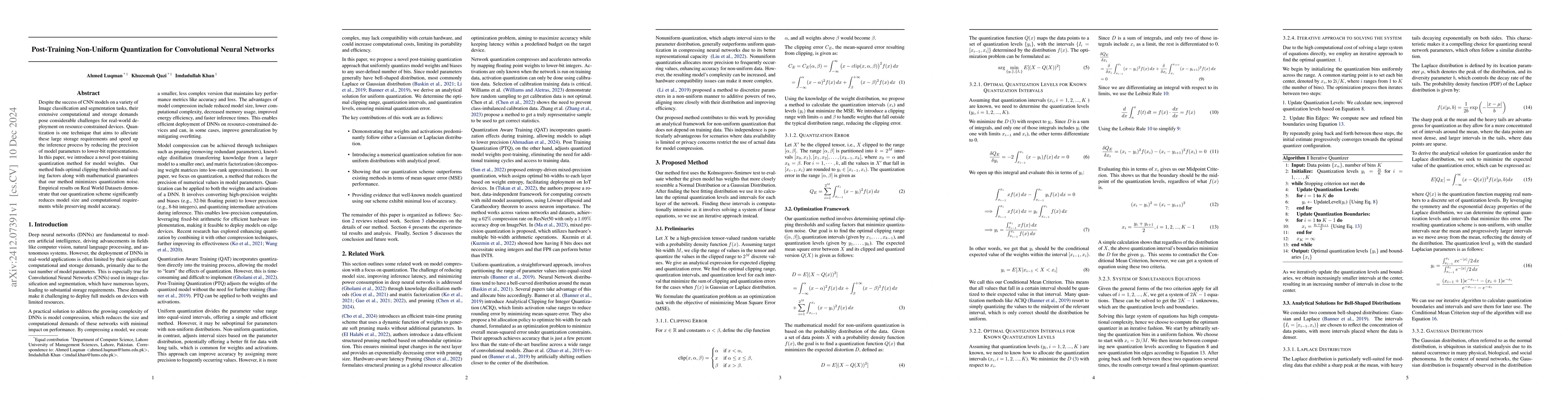 Thumbnail for Post-Training Non-Uniform Quantization for Convolutional Neural Networks