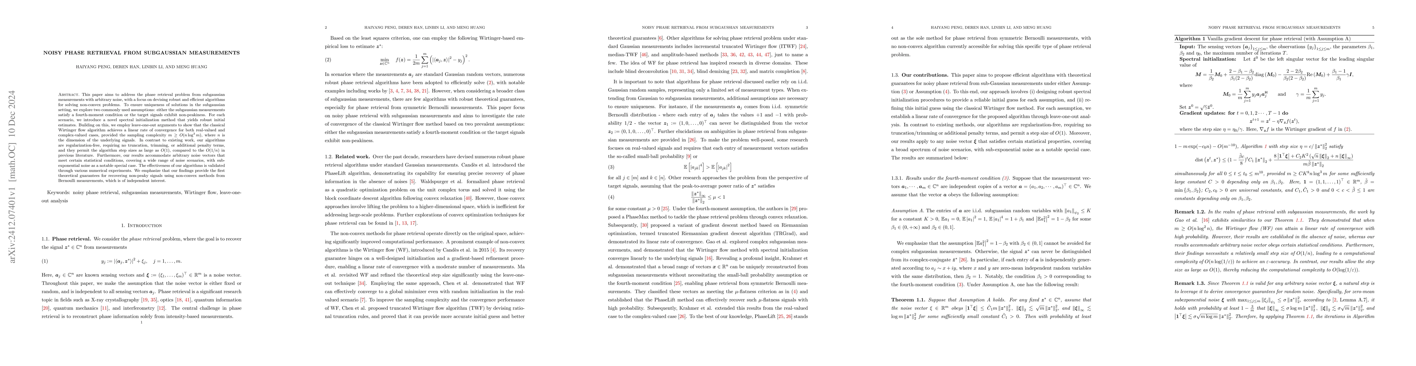Thumbnail for Noisy phase retrieval from subgaussian measurements
