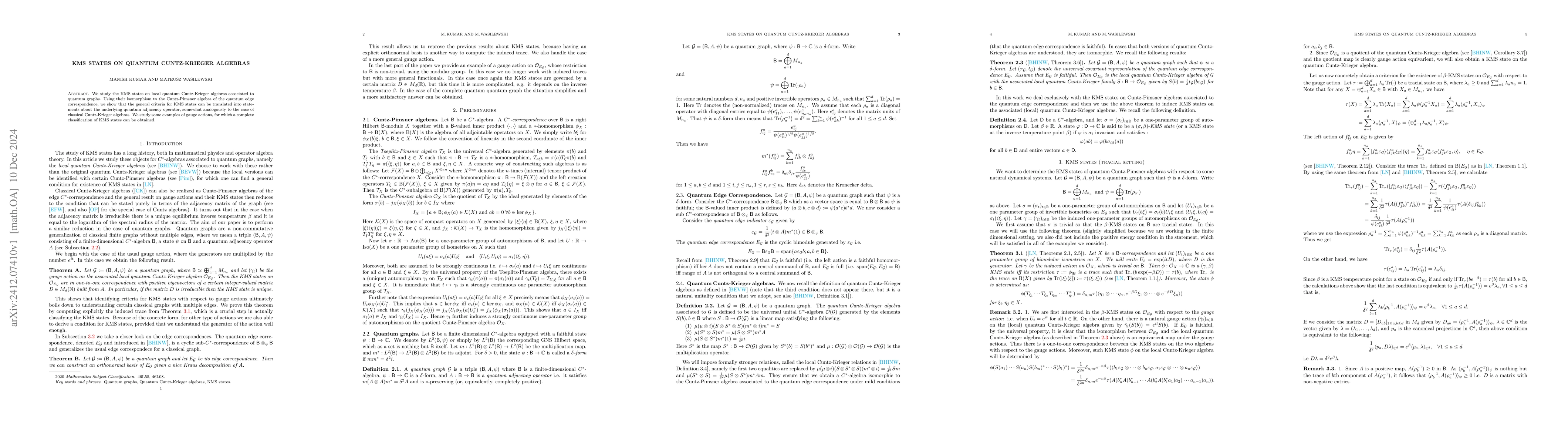 Thumbnail for KMS states on quantum Cuntz-Krieger algebras