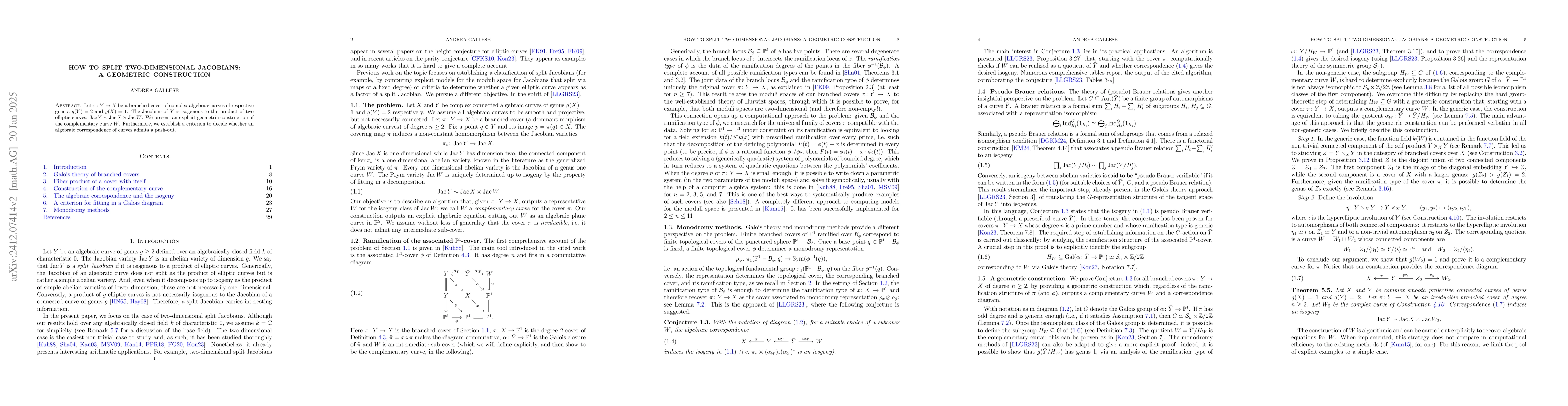 Thumbnail for How to split two-dimensional Jacobians: a geometric construction