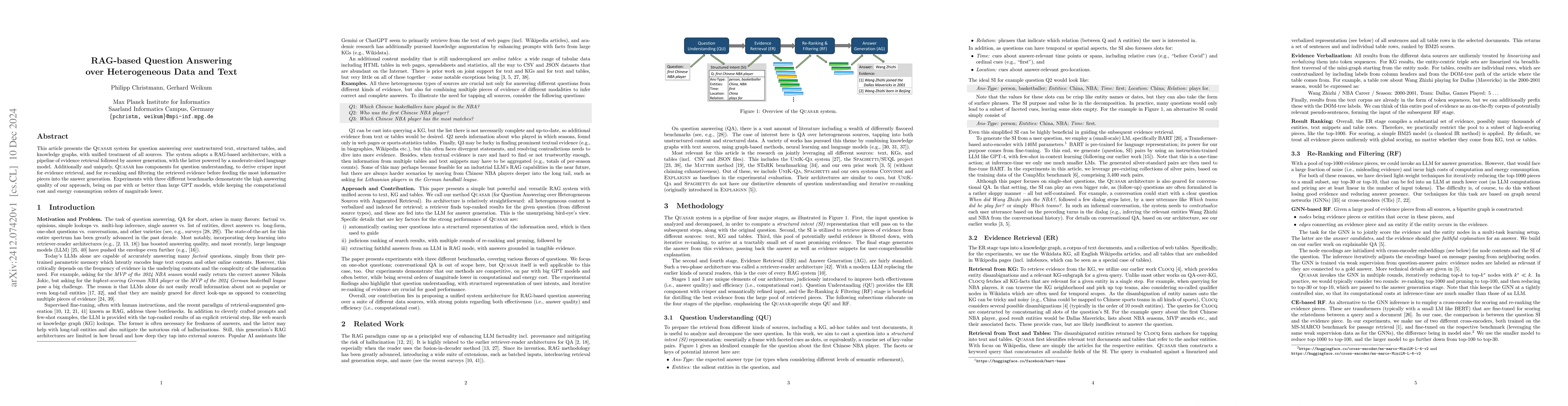 Thumbnail for RAG-based Question Answering over Heterogeneous Data and Text