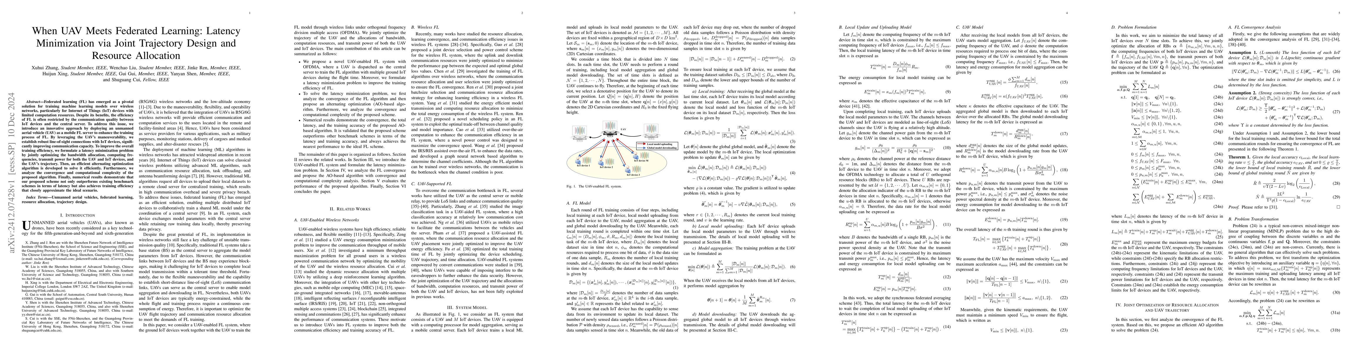 Thumbnail for When UAV Meets Federated Learning: Latency Minimization via Joint
  Trajectory Design and Resource Allocation