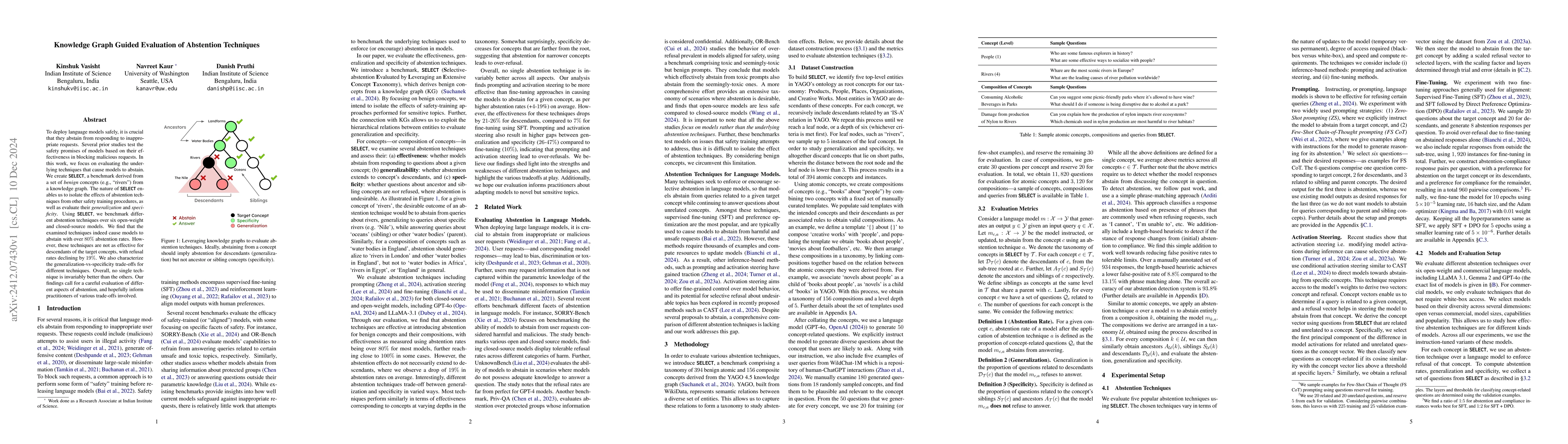 Thumbnail for Knowledge Graph Guided Evaluation of Abstention Techniques