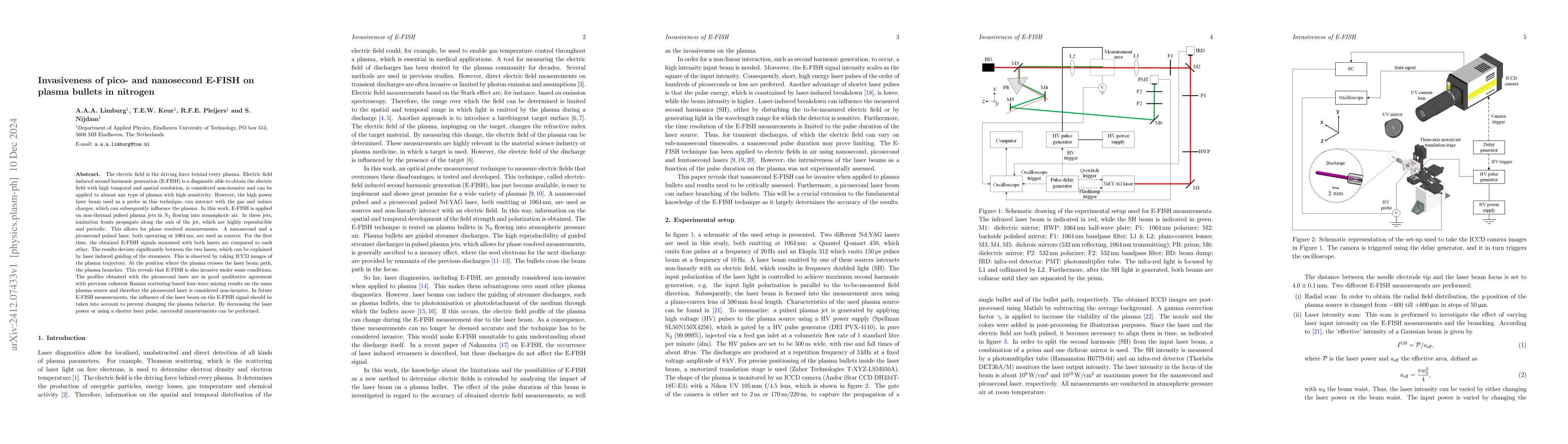 Thumbnail for Invasiveness of pico- and nanosecond E-FISH on plasma bullets in
  nitrogen