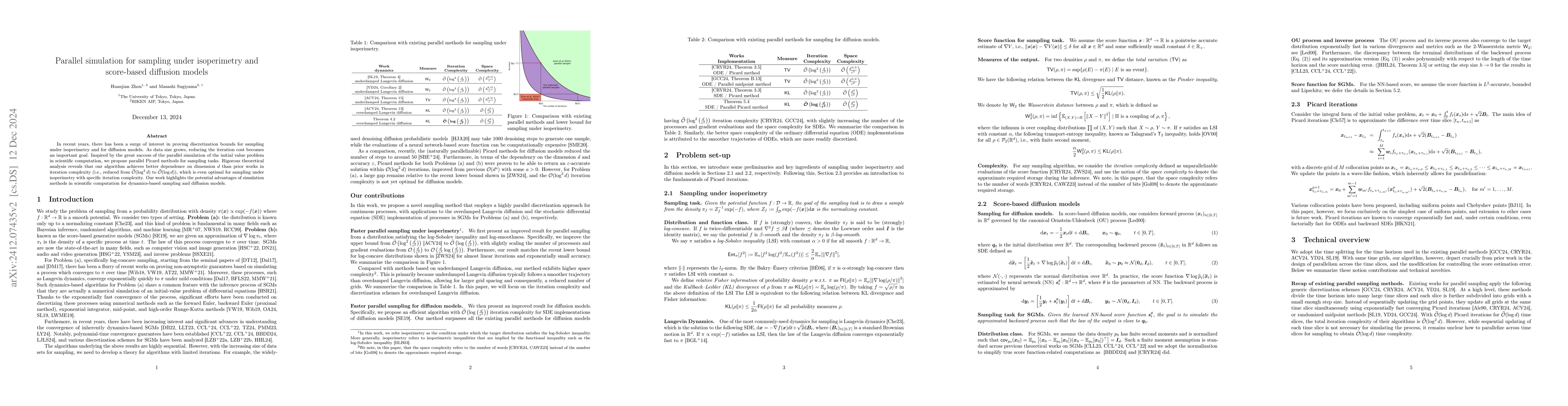 Thumbnail for Parallel simulation for sampling under isoperimetry and score-based
  diffusion models