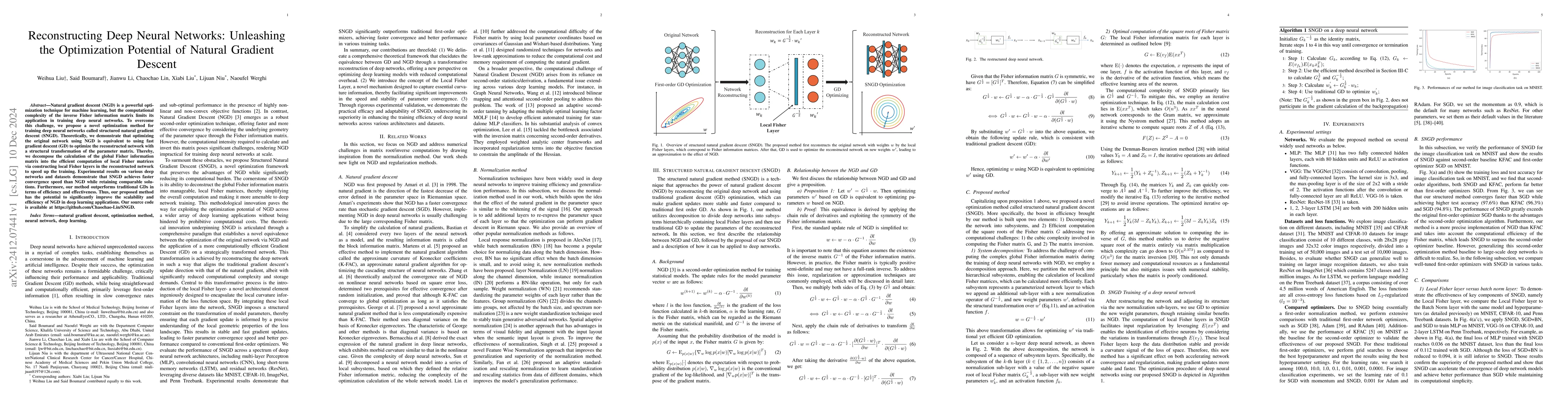 Thumbnail for Reconstructing Deep Neural Networks: Unleashing the Optimization
  Potential of Natural Gradient Descent