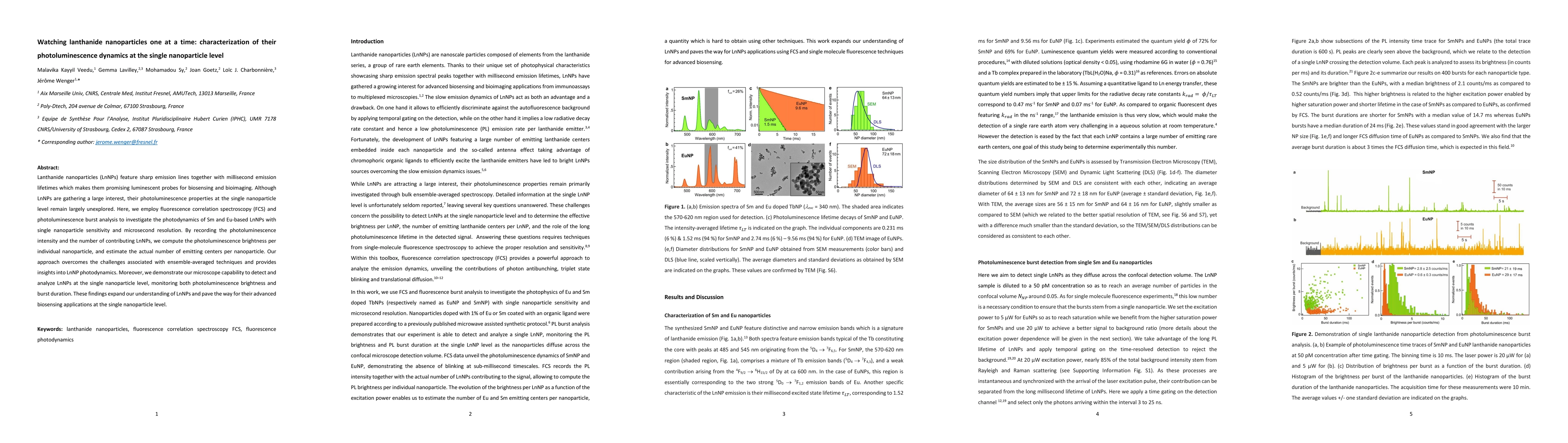 Thumbnail for Watching lanthanide nanoparticles one at a time: characterization of
  their photoluminescence dynamics at the single nanoparticle level