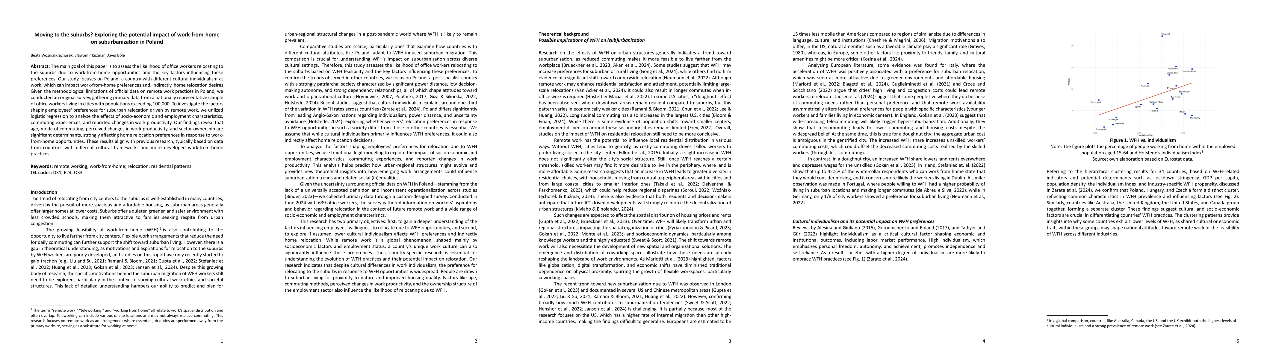 Thumbnail for Moving to the suburbs? Exploring the potential impact of work-from-home
  on suburbanization in Poland