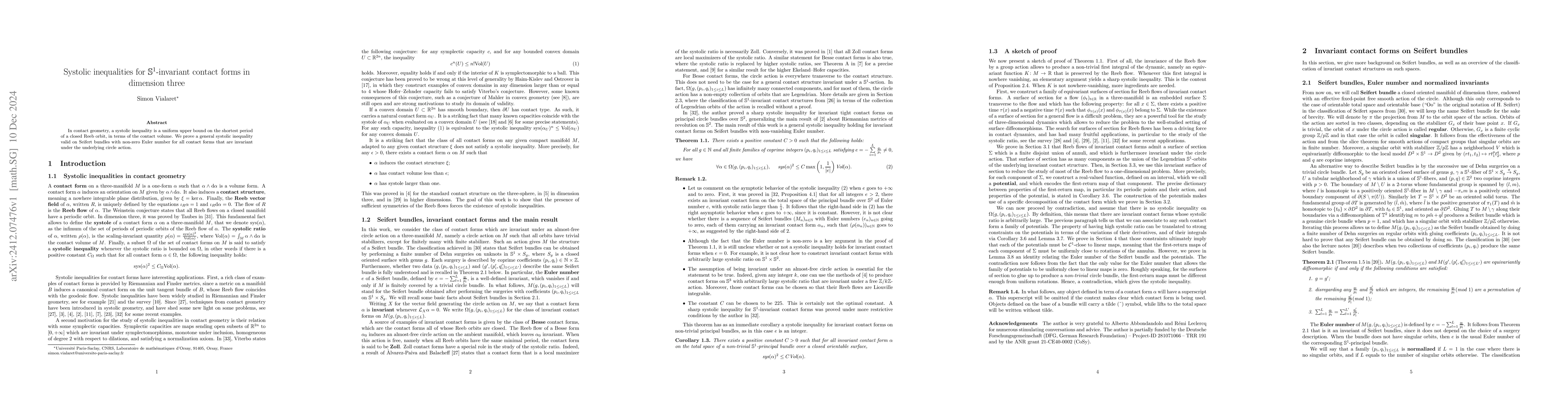 Thumbnail for Systolic inequalities for S1-invariant contact forms in dimension three